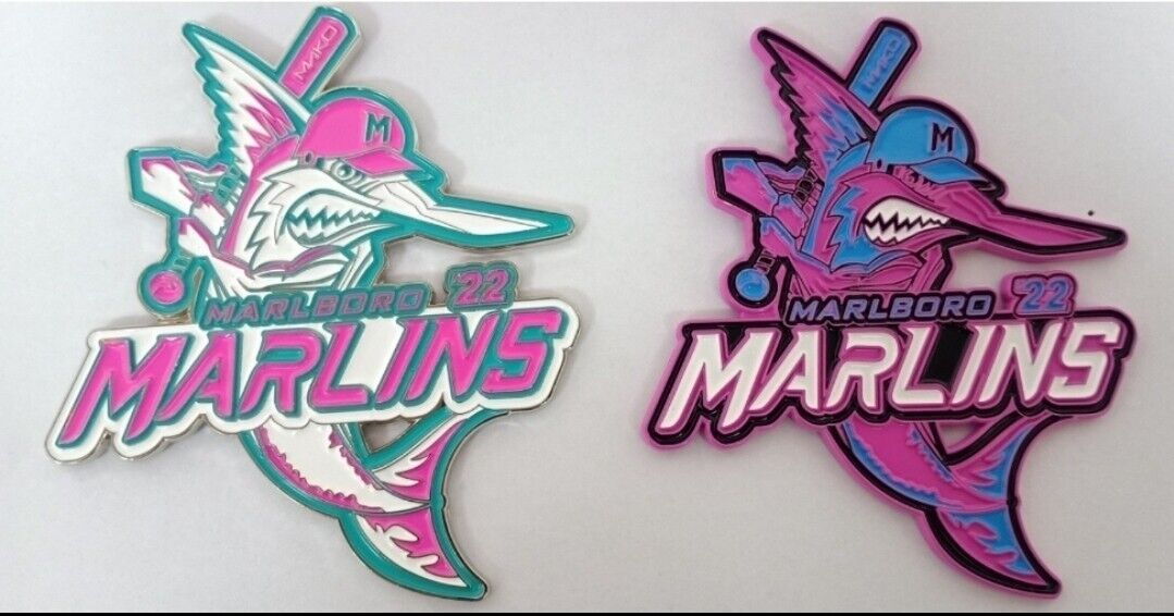 Cooperstown Dreams Park Pins. Marlins 2022 "limited Edition" Large 4" Pin Set.