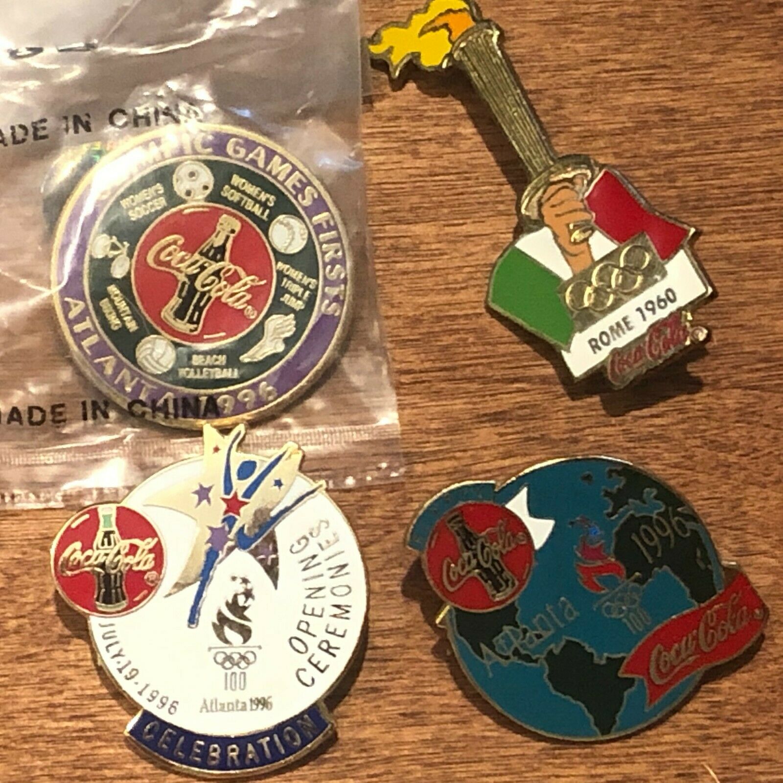 1996 Atlanta Olympics Coca Cola Sponsor Pins (l47)