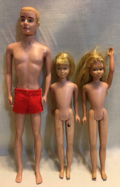 Lot Of 3 Vintage Mattel Barbie Dolls ~ Ken & Friends ~ Need Tlc #823