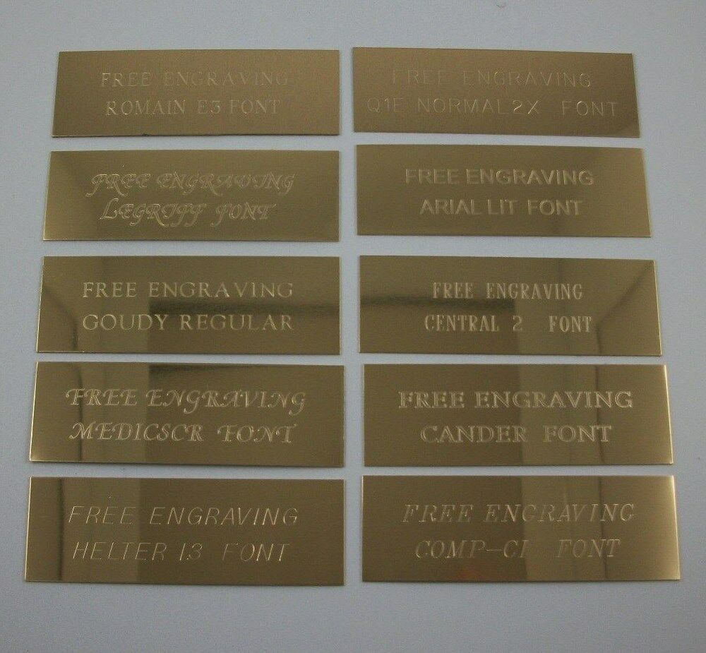 Custom Engraved 1" X 3"  Brass Trophy, Sign Name Plate .