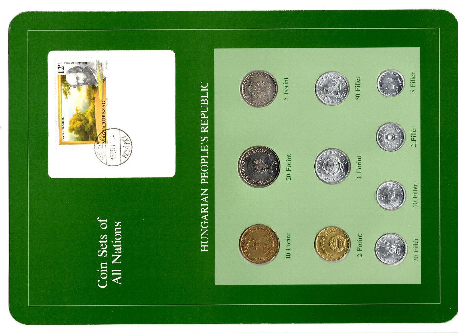 Coin Sets Of All Nations Hungary W/card 1985-1990 Unc All Filler 1990 10k Mint