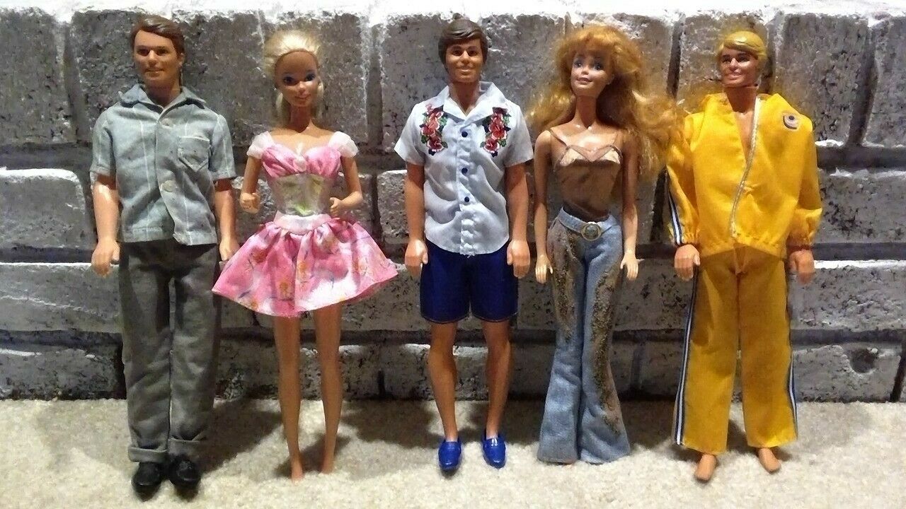 5 Vintage Barbie Midge Ken Dolls